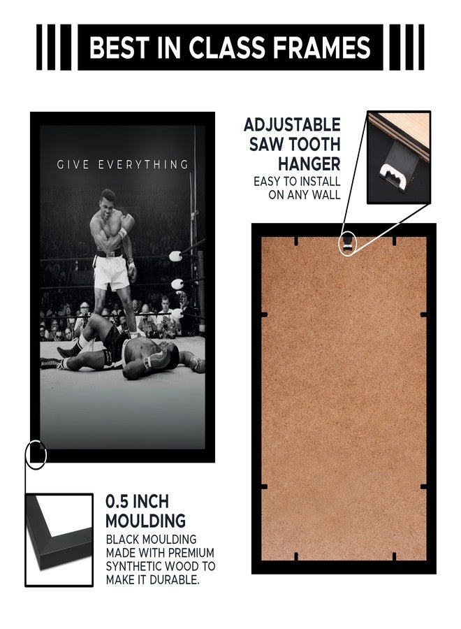 CodersParadise Boxing Legend Motivational Poster Frame | Premium A4 Framed Wall Art for Bedroom, Office & Gym | “Give Everything” Inspirational Athlete Decor for Fighters & Sports Fans - Image 3